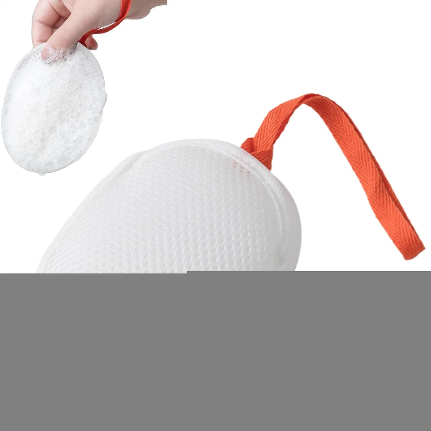 Мочалка-сетка для мыла Mesh Soap Bag, 10x13x5 см, White Generisch