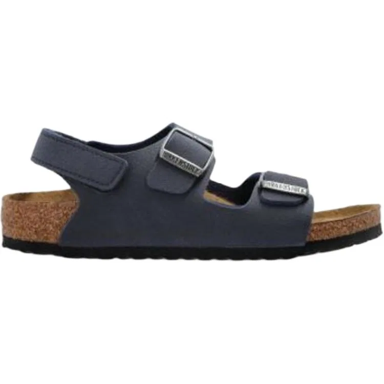 Детские сандалии с двумя ремешками Birkenstock Milano AS, Синий — фото 3