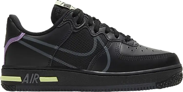 

Кроссовки Nike Air Force 1 React GS 'Triple Black', черный