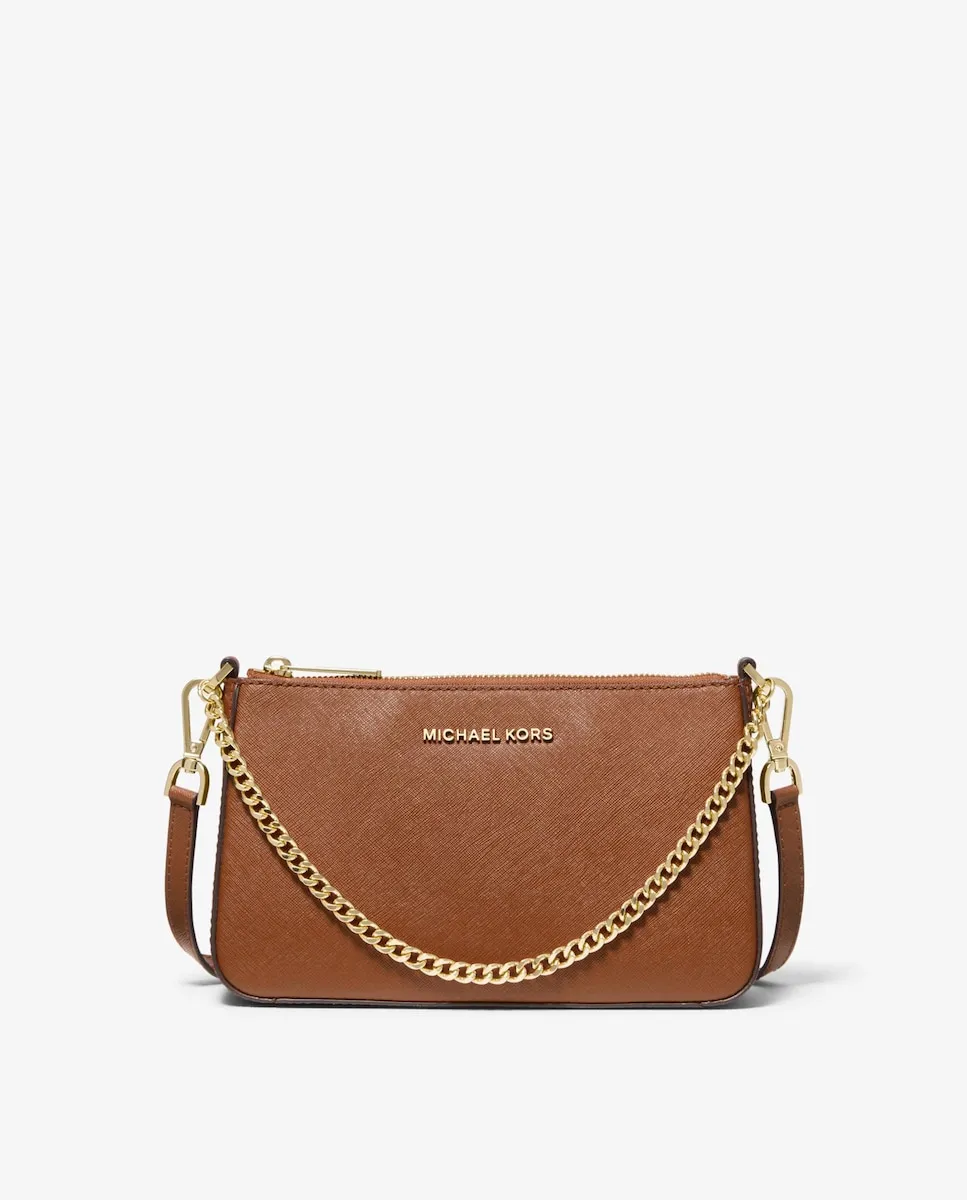 

Женская сумка-мессенджер Jet Set, средняя, ​​из сафьяновой кожи Michael Michael Kors, коричневый