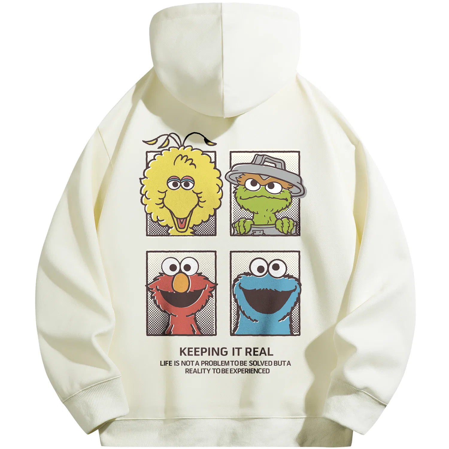 Детский свитшот с капюшоном Sesame Street, Beige Apricot
