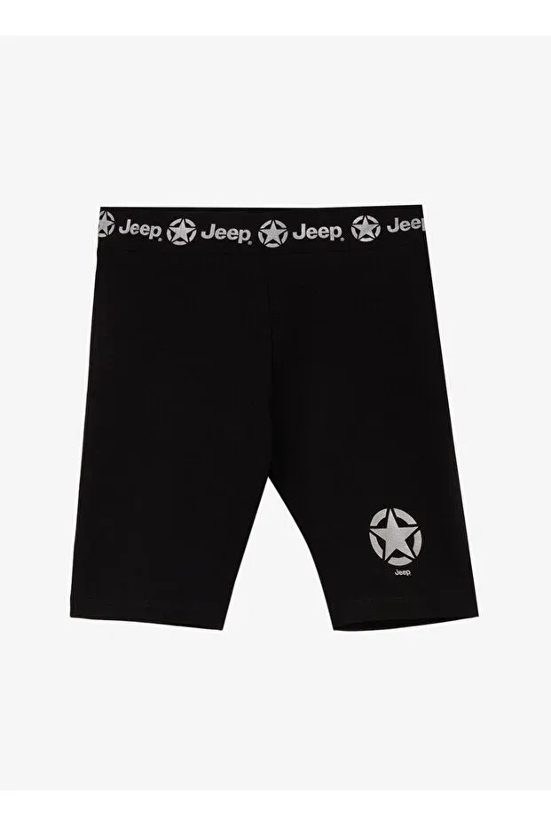 Детские леггинсы для девочек без принта Jeep, Black