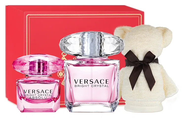 Женский парфюмерный набор VERSACE Pink Crystal Diamond, 50 мл, Crystal Noir, 25 мл x2, VERSACE, Pink — фото 3
