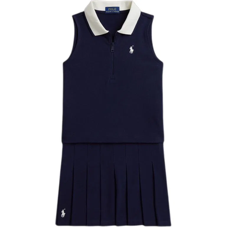 Детский комплект для девочек с поло и юбкой Polo Collar Moderate Short Skirt Polo Ralph Lauren