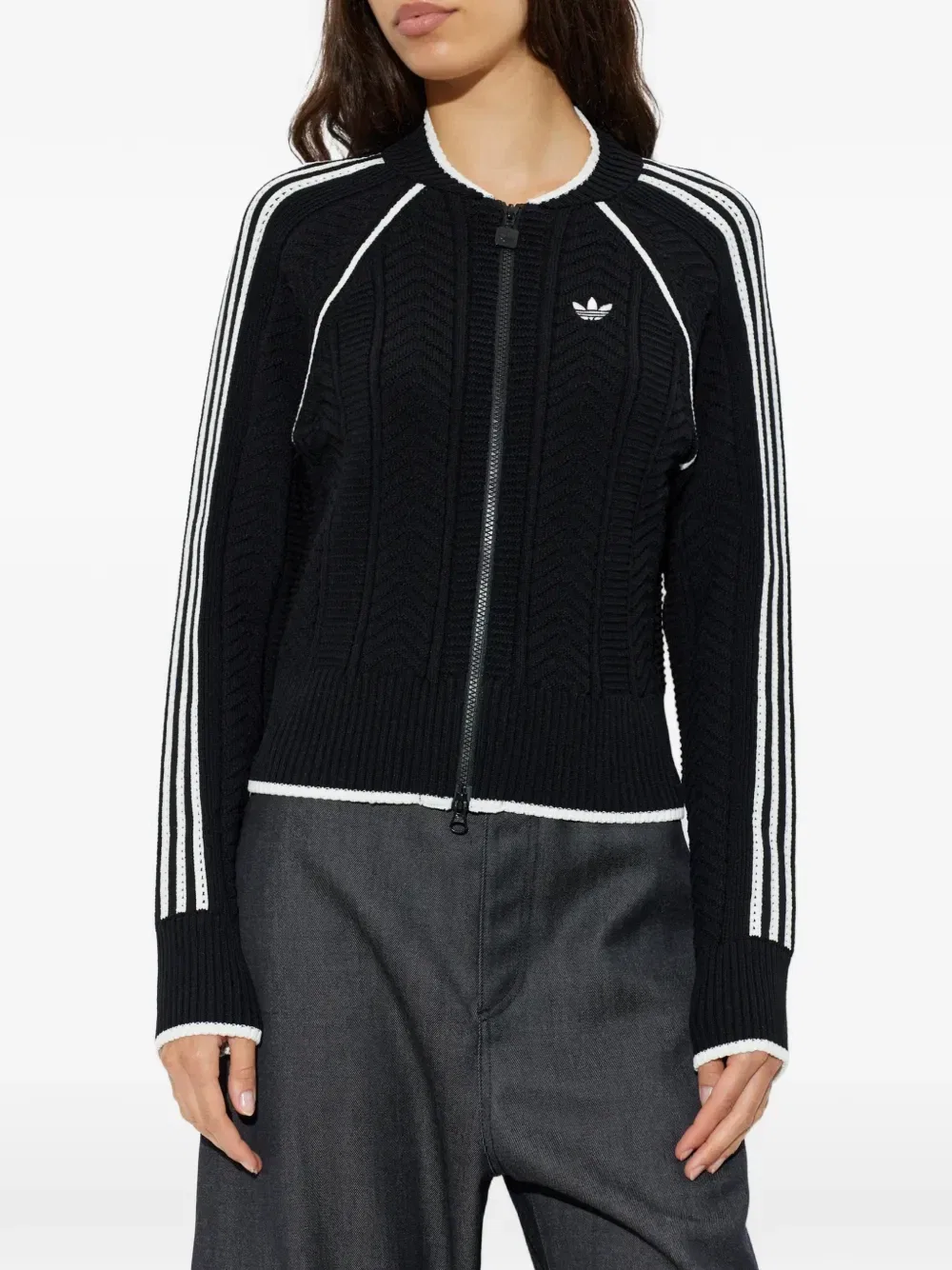 Кардиган со съемным капюшоном Adidas, черный — фото 4