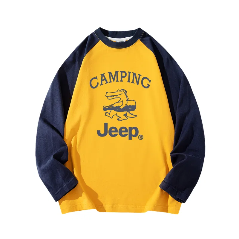 Детская футболка с круглым вырезом Jeep Grade School T Shirts Crew Neck Moderate, Ginger Yellow