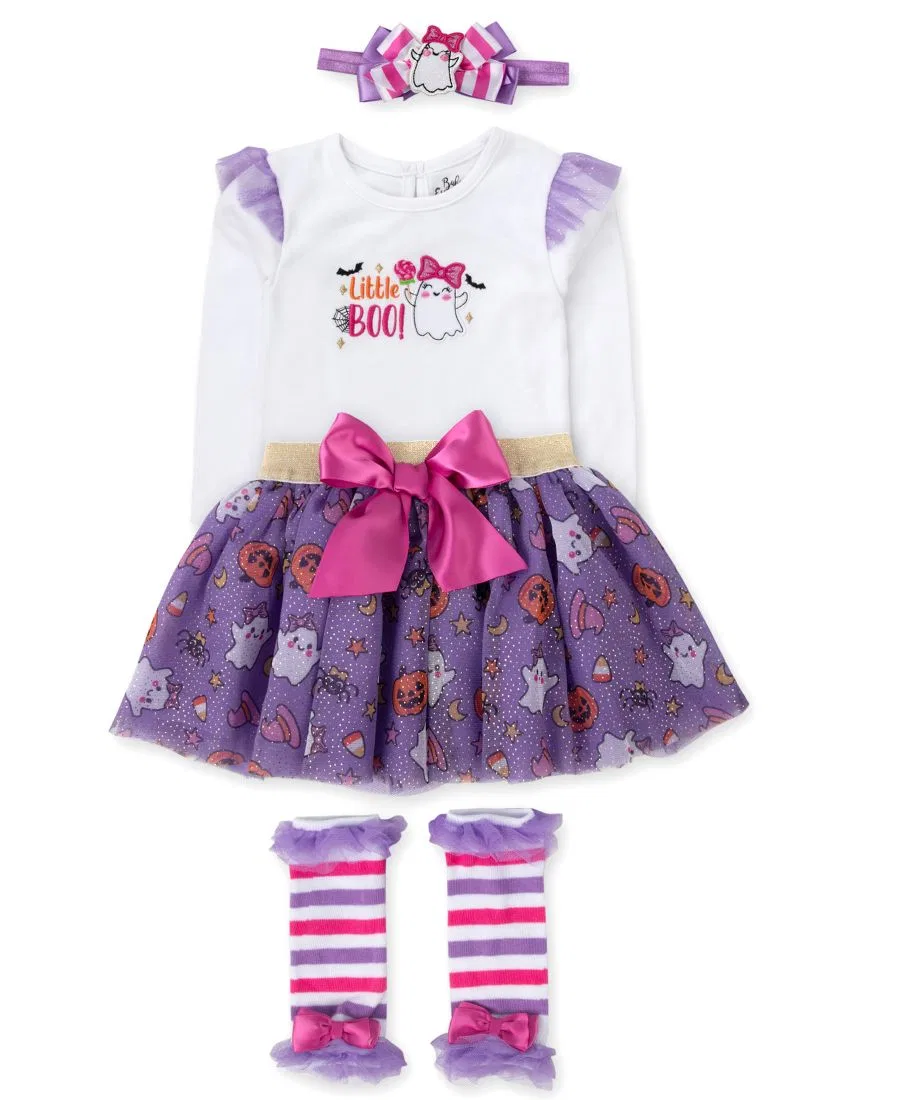 Комплект из 4 предметов Little Boo для девочек Baby Essentials, White — фото 2