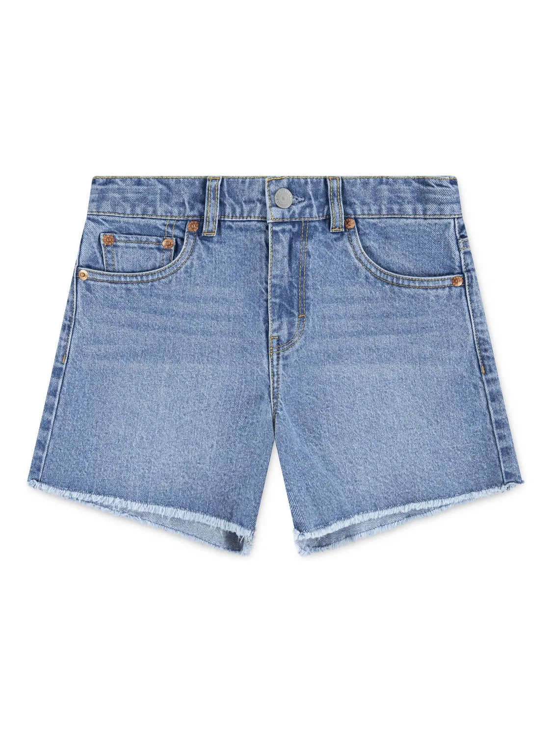 Шорты джинсовые с высокой посадкой Levi's, темно-синие