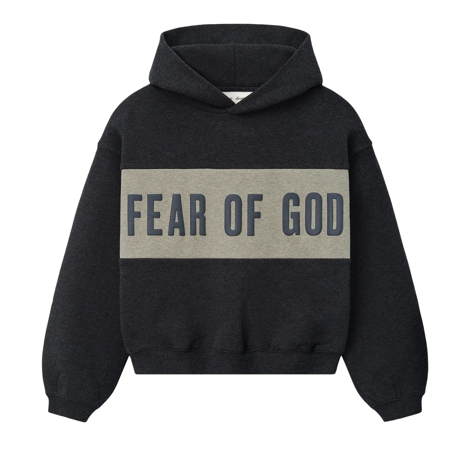 Укороченная толстовка свободного кроя Fear of God Essentials с панелями, серый