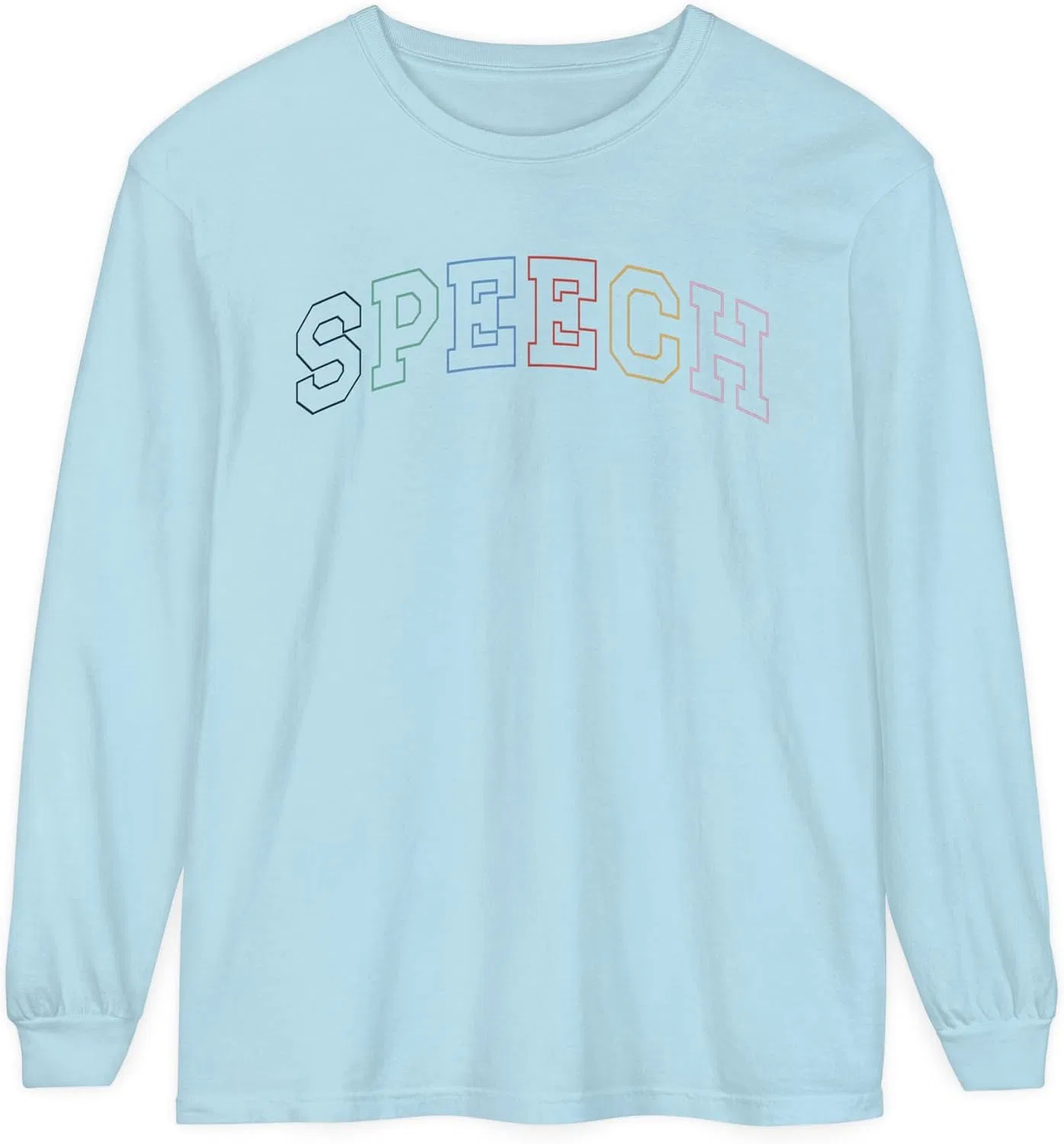 Женская футболка с длинным рукавом Varsity Speech, Chambray