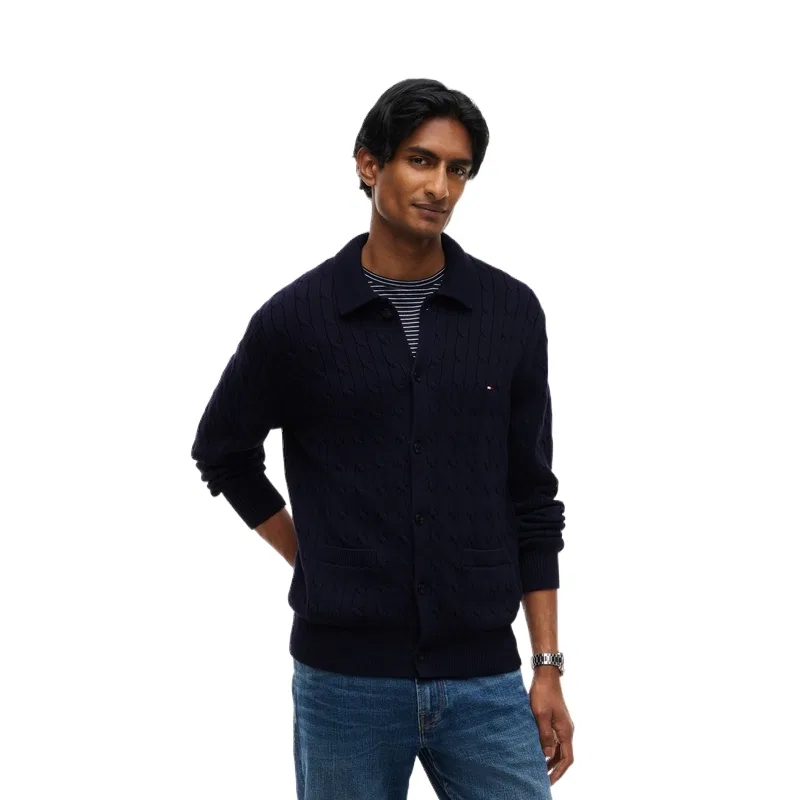 Мужской джемпер с лацканом Navy Blue DW5 Tommy Hilfiger