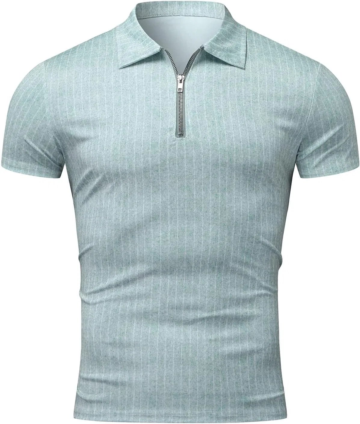 Мужская приталенная футболка-поло Henley Generic, Light Grey