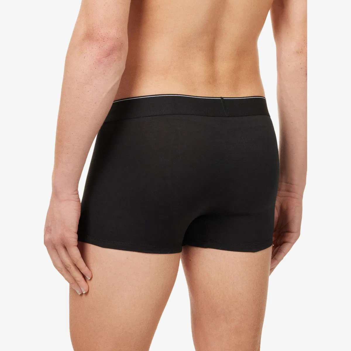 Набор из трех плавок из эластичного хлопка Calvin Klein, черный — фото 3
