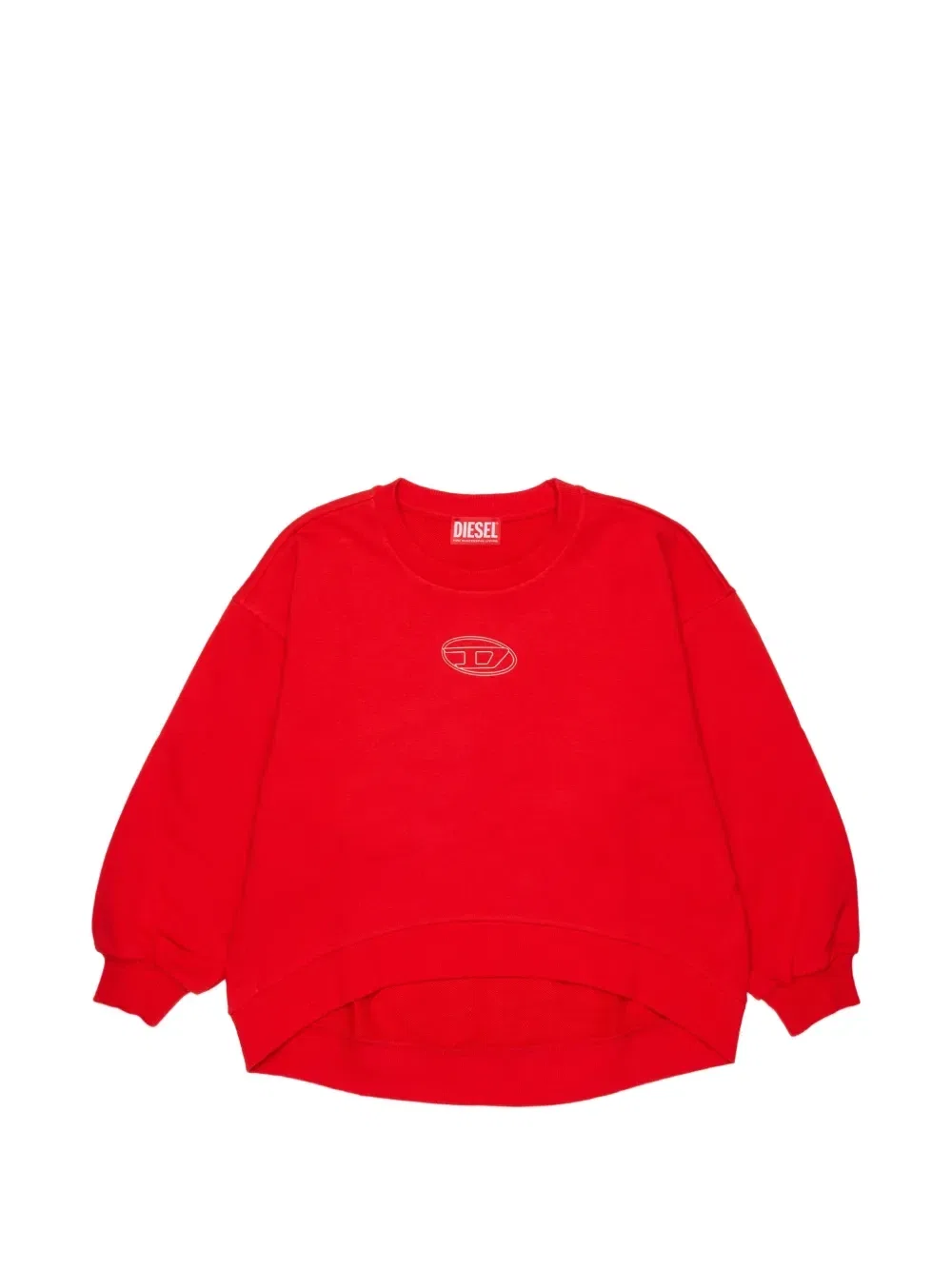 Свитшот с вышитым логотипом Diesel Kids, красный