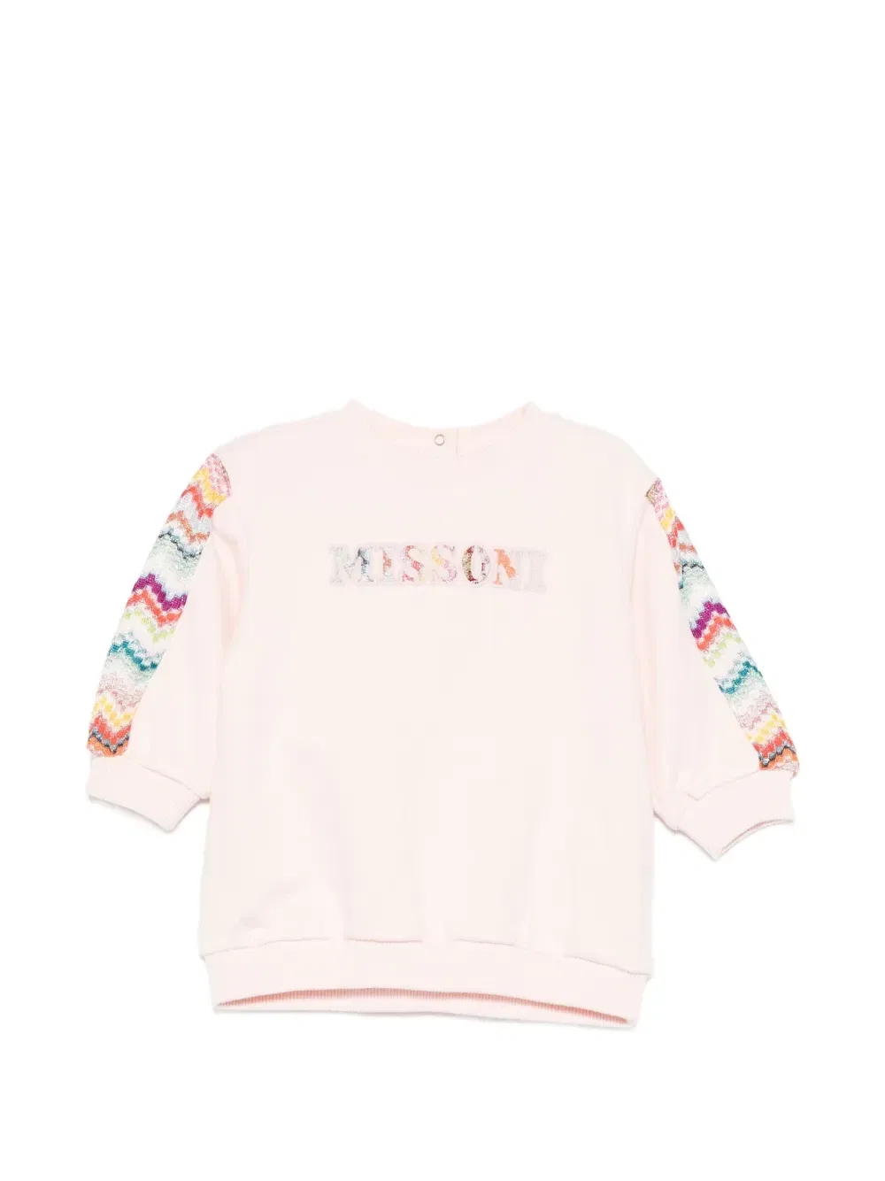 Джемпер с вышитым логотипом Missoni Kids, розовый