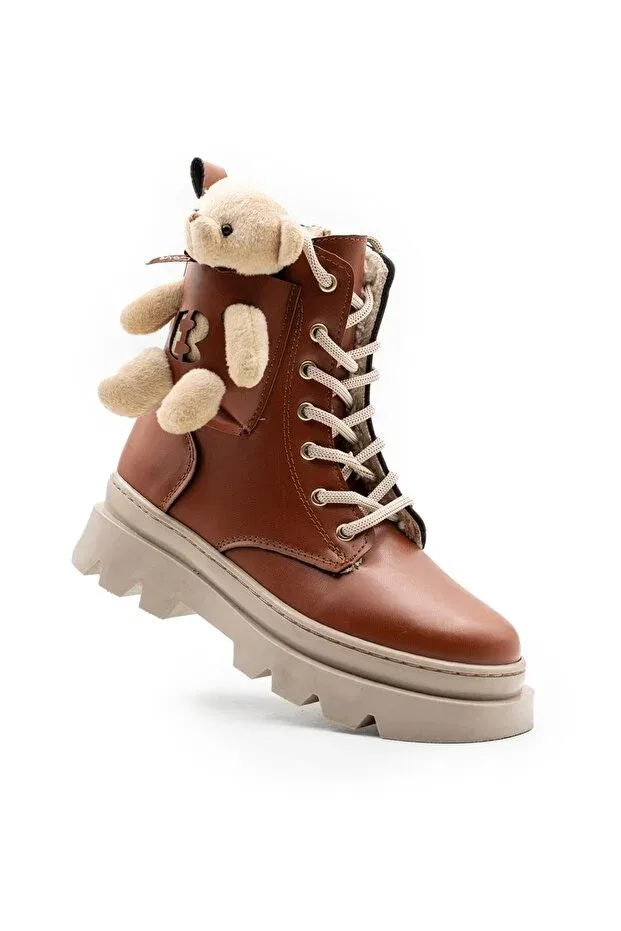 Детские ботинки для девочек с мехом Comfortable furry boots with teddy bear Milano, Multicolor — фото 2