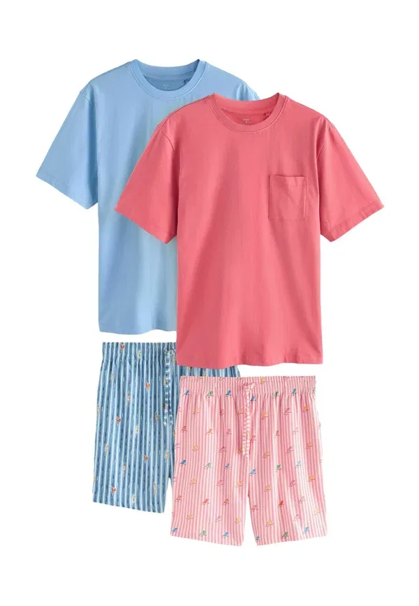 Комплект пижамный из 2 предметов, хлопок, Set 2 pack - pyjama set, Next, coral blue, синий