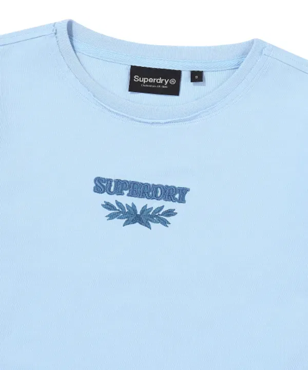Футболка с длинным рукавом Washed Lowcut, Superdry, светлый голубой — фото 3