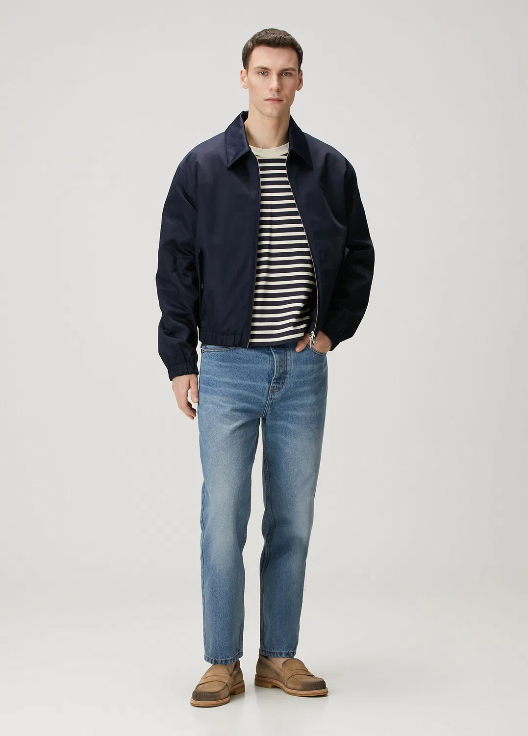 Джинсы Tapered Fit Ami Paris, mavi