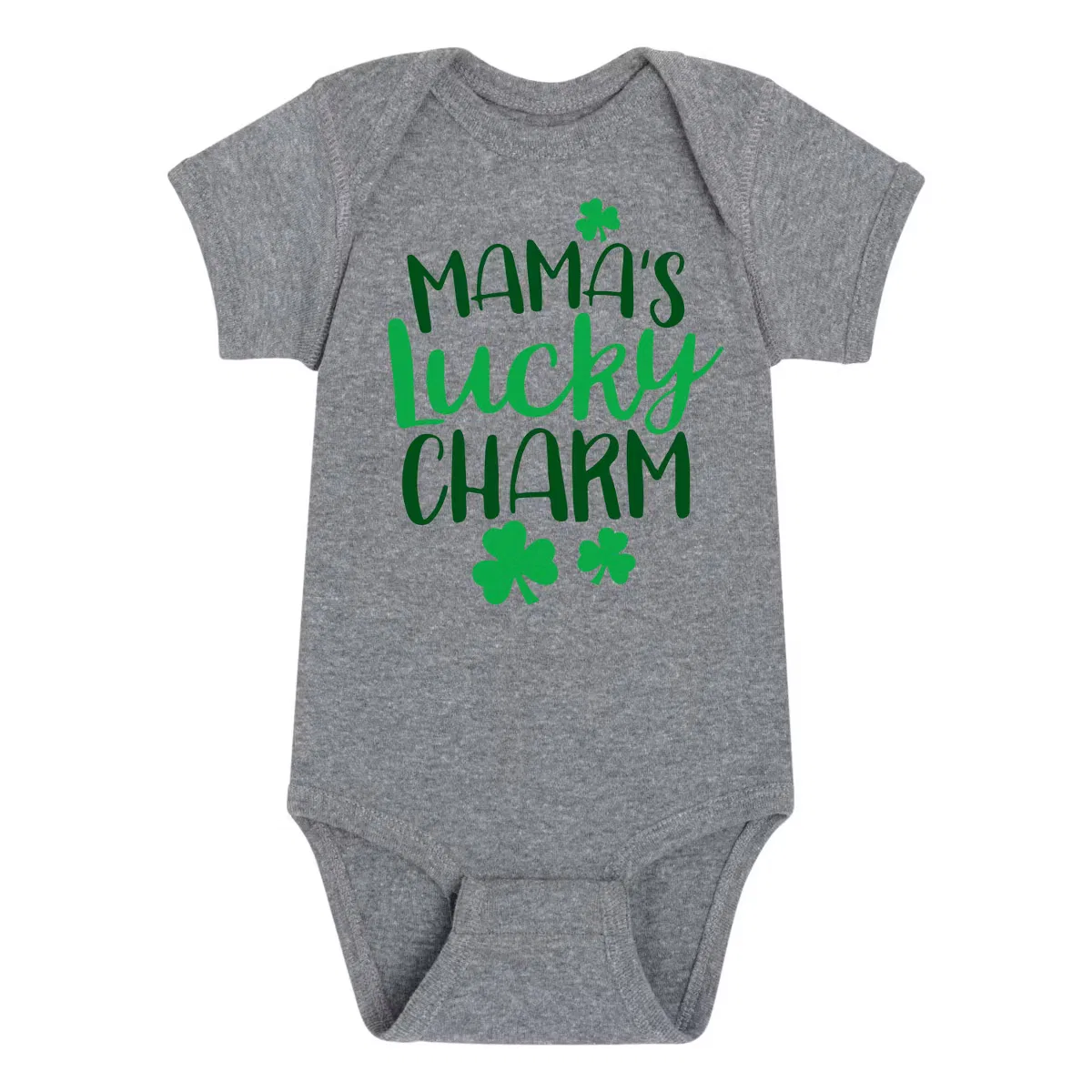 Боди-комбинезон детский с принтом Lucky Mamas Lucky Charm Instant Message, Athletic Heather