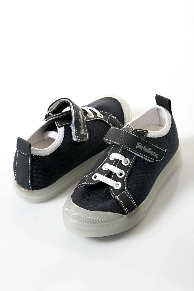 Детские туфли для девочек с принтом Shoes Time, Navy Blue — фото 3