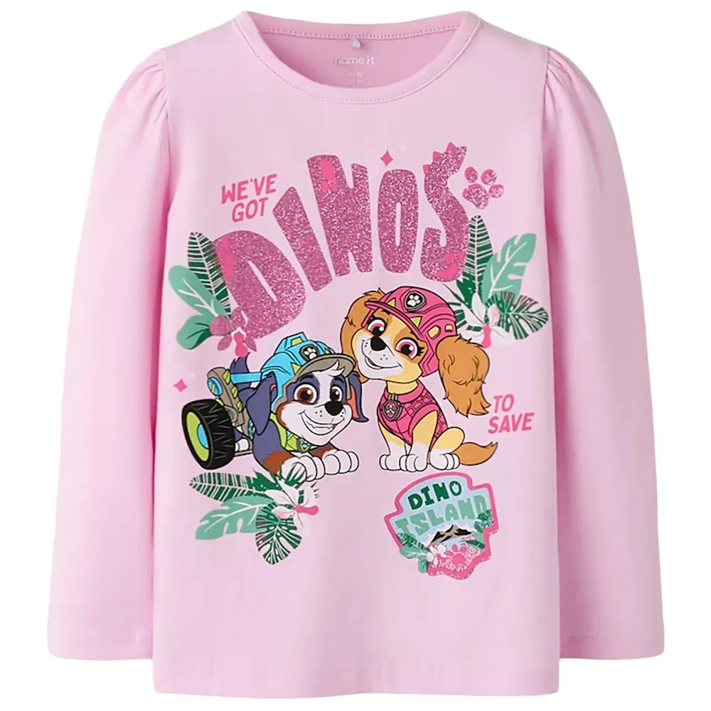 Детская футболка для девочек с длинным рукавом Jette Paw Patrol Name it, Pink — фото 2