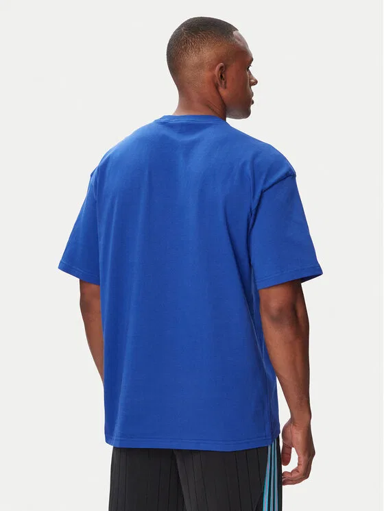 Футболка loose fit Trefoil Essentials Adidas, синий — фото 3