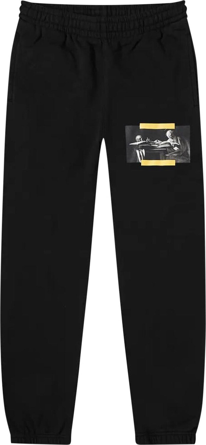 

Спортивные брюки Off-White Carav Painting Slim Sweatpant 'Black/Multicolor', черный