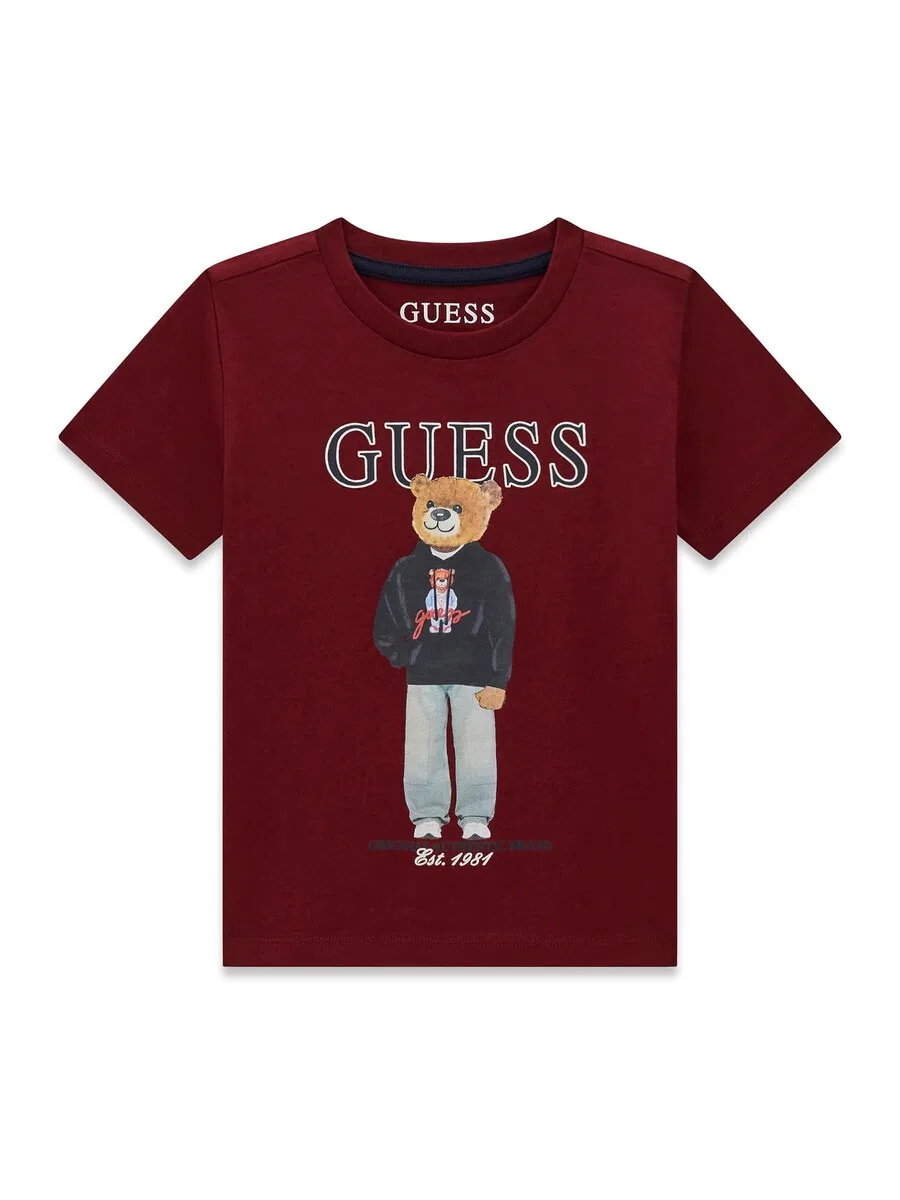Рубашка GUESS стандартного кроя, темно-красная
