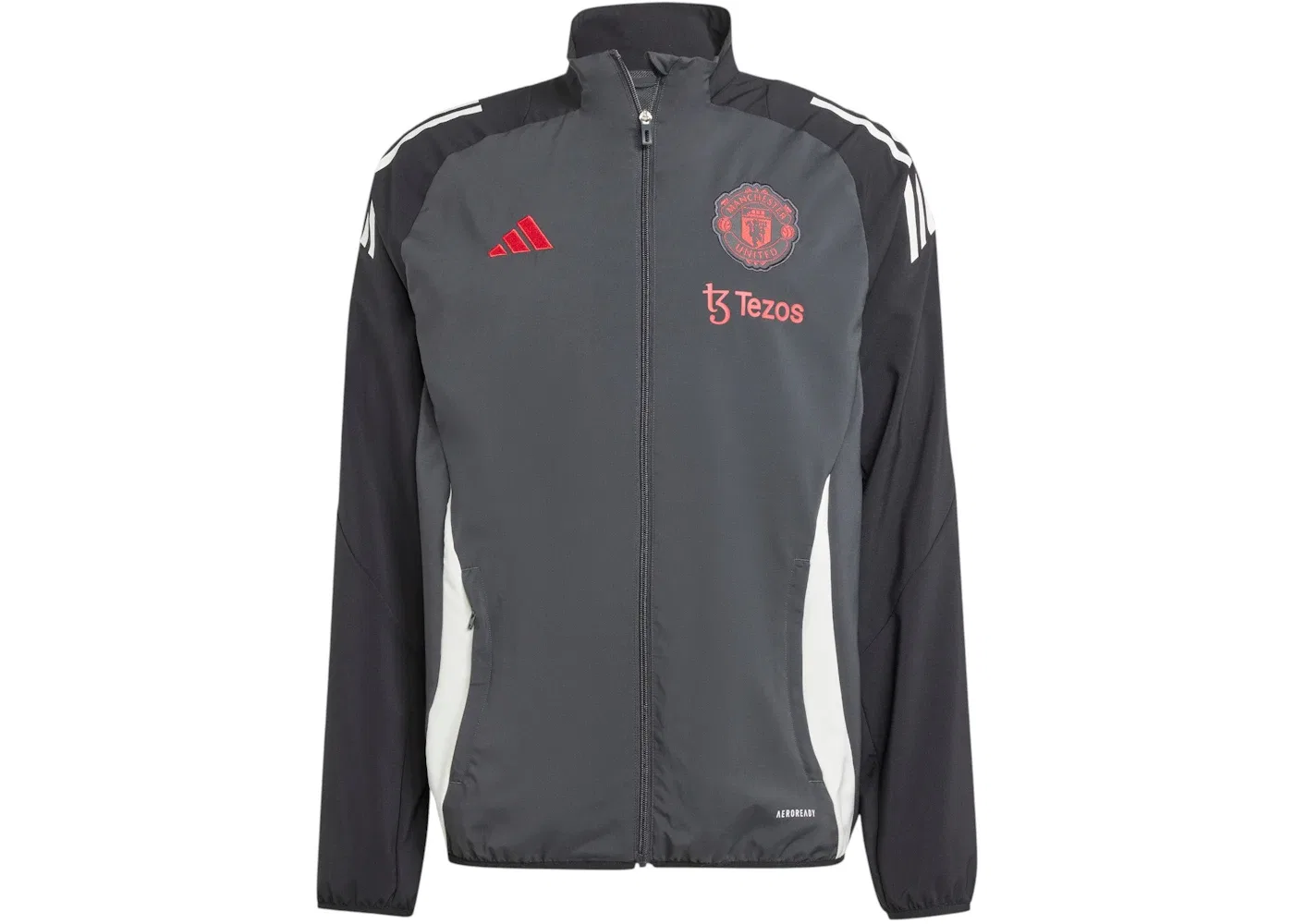 Мужская ветровка Adidas, модель Tiro 24 Presentation Track Top Manchester United Carbon Black