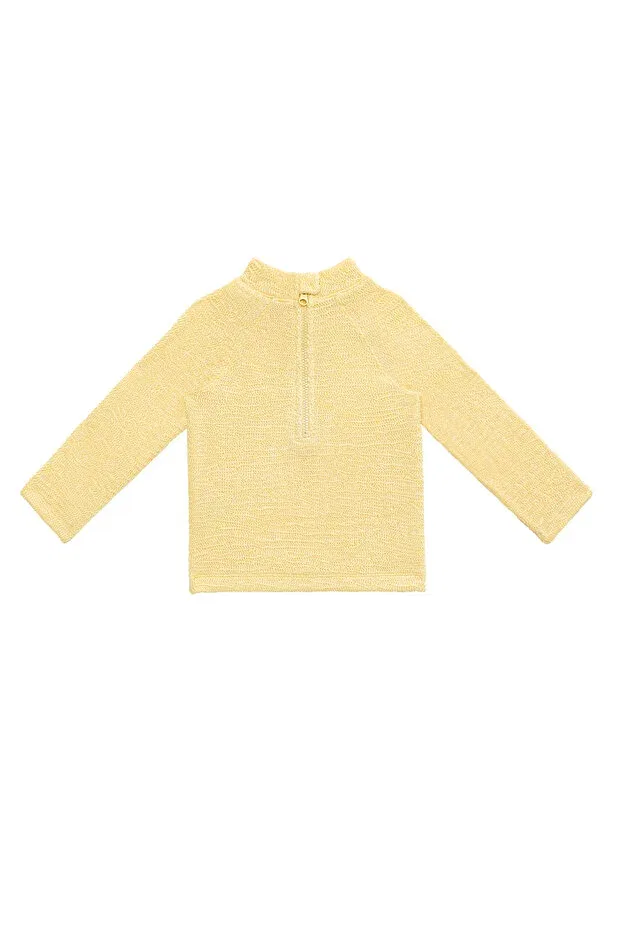 Детский купальный костюм для девочек с длинным рукавом Sand Mother, Butter Yellow — фото 3