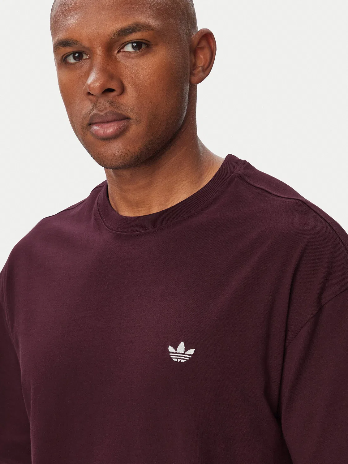 Мужская футболка стандартного кроя Trefoil Essentials Loose Adidas, темно-красный — фото 4