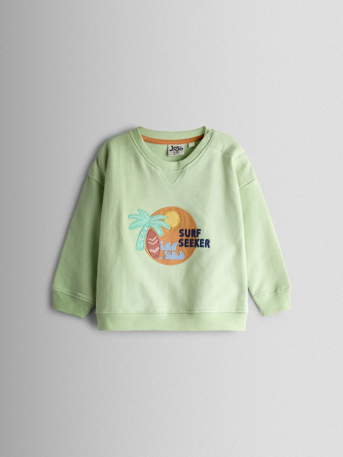 Свитшот с аппликацией Surf Seeker Jojo Maman Bébé, зеленый