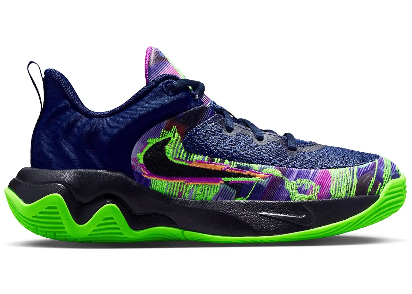 Детские кроссовки для баскетбола Nike Giannis Immortality 4 Nike, Blue Void/Green Strike/Vivid Purple/Black