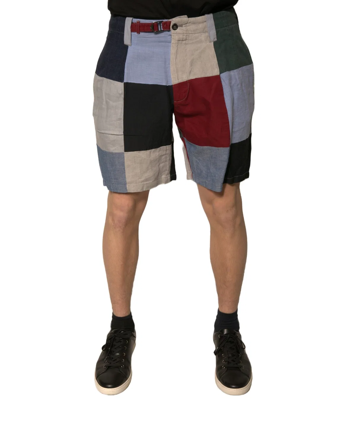Мужские шорты чинос с патчворком Multicolor Patchwork Linen Dolce & Gabbana, Multicolor