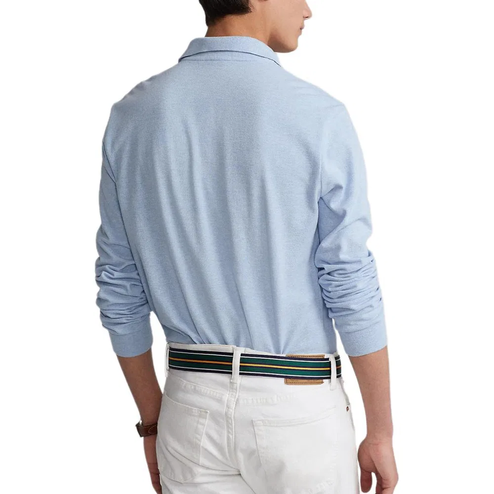 Мужское поло Slim Fit Blue Polo Ralph Lauren, Blue — фото 4