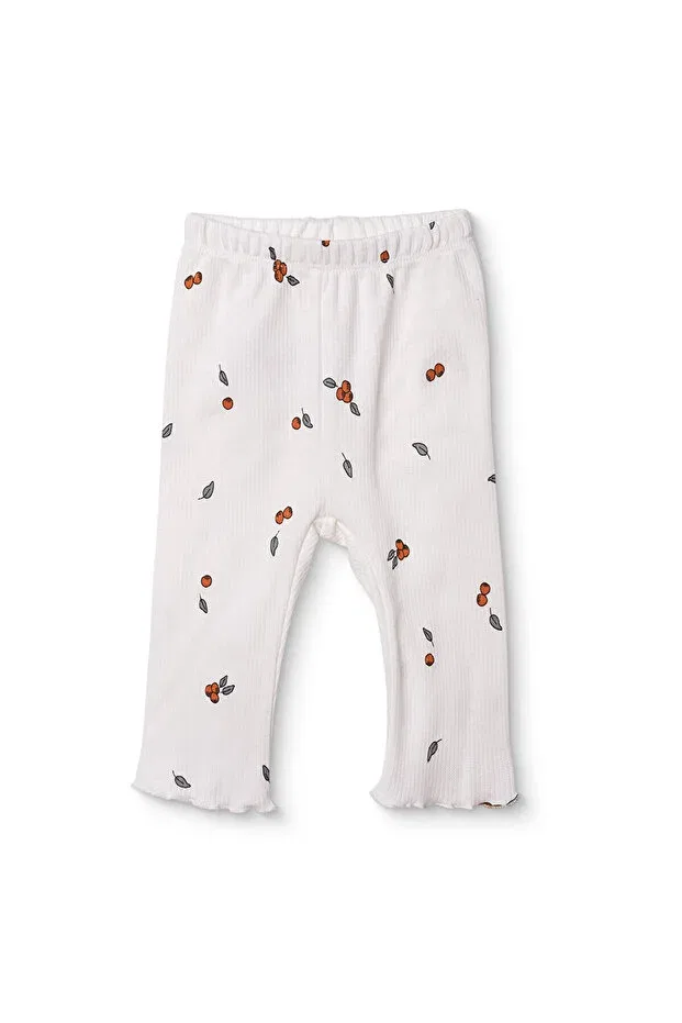 Детские леггинсы для девочек с принтом Hellobaby, Ecru Printed Ebebek Hello Baby