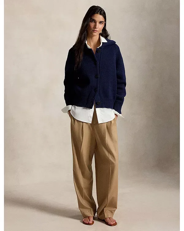Женский кардиган с отложным воротником Ralph Lauren, темно-синий — фото 2