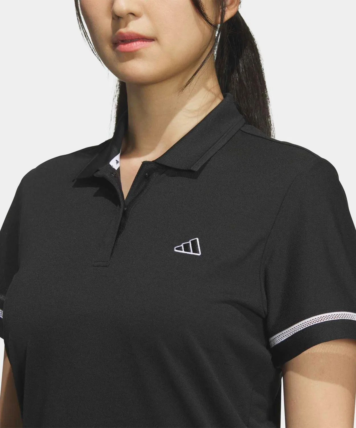 Женская polo-рубашка с коротким рукавом Climacool Adidas, Черный — фото 3