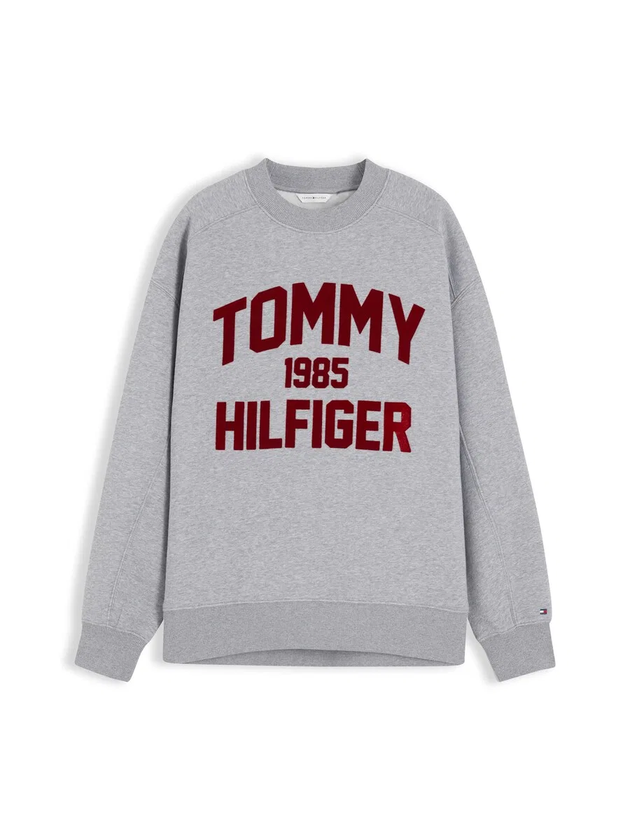 Толстовка TOMMY HILFIGER 'Varsity' серого цвета