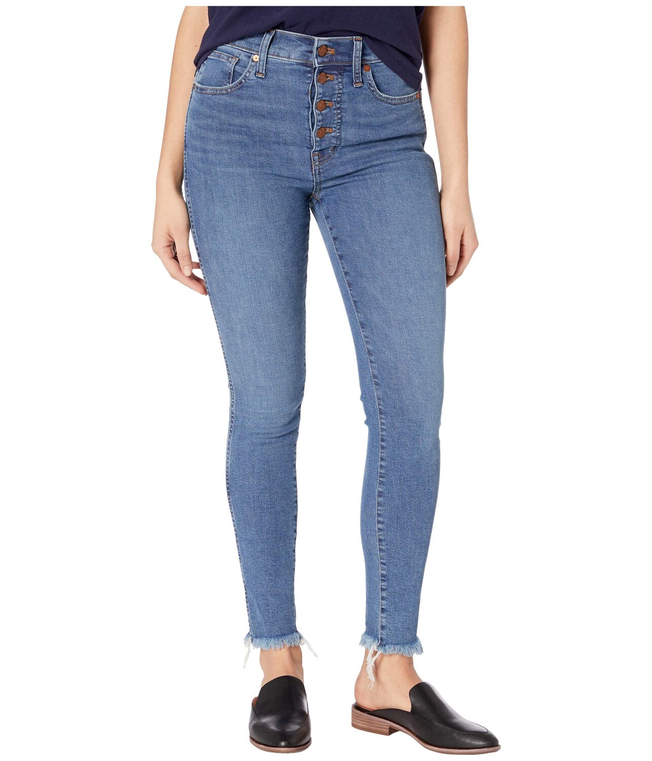 

Джинсы Madewell, 10" High-Rise Skinny Jeans in Mackey Wash