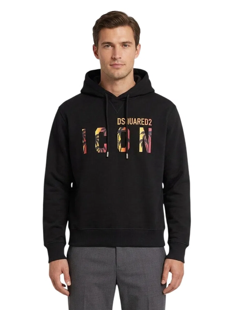 Толстовка DSQUARED2 черного цвета — фото 2