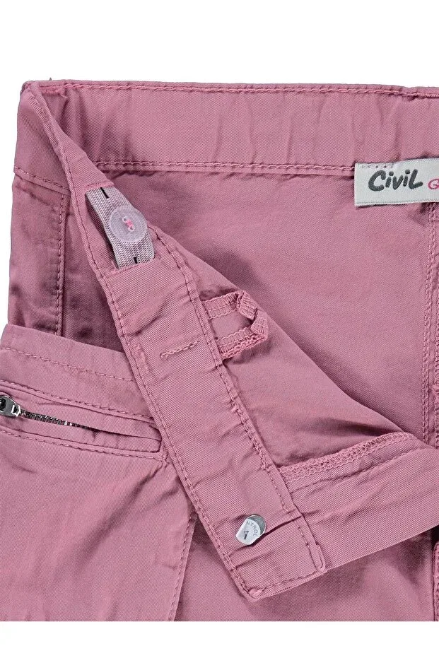 Детские брюки для девочек широкие Civil Girls, Dried Rose — фото 3