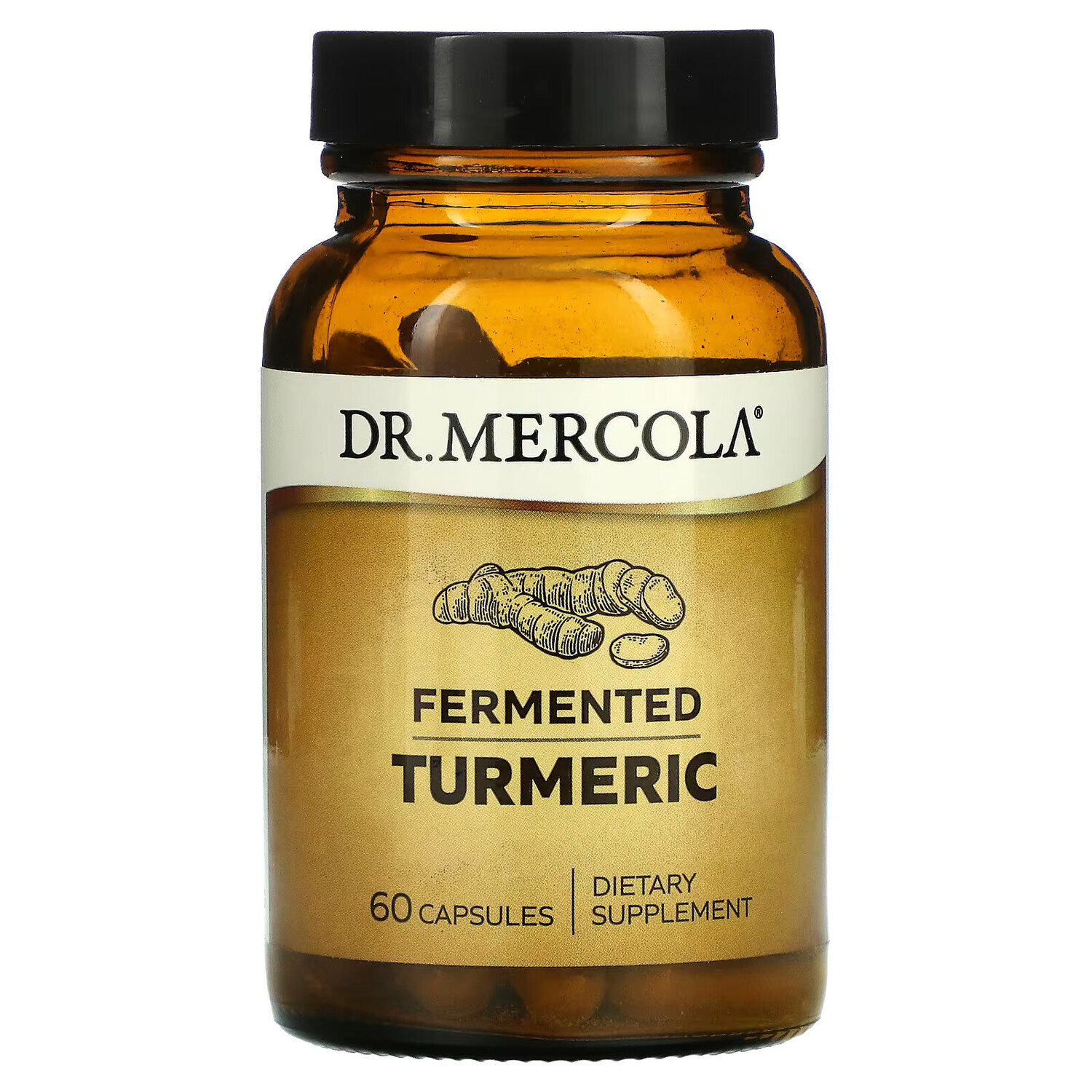

Dr. Mercola, Ферментированная куркума, 60 капсул