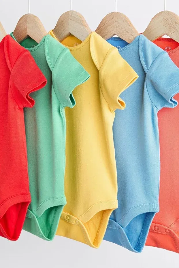 Детский комплект боди для девочек хлопковый 5Piece cotton bodysuit set Next Baby, Multicolor — фото 3