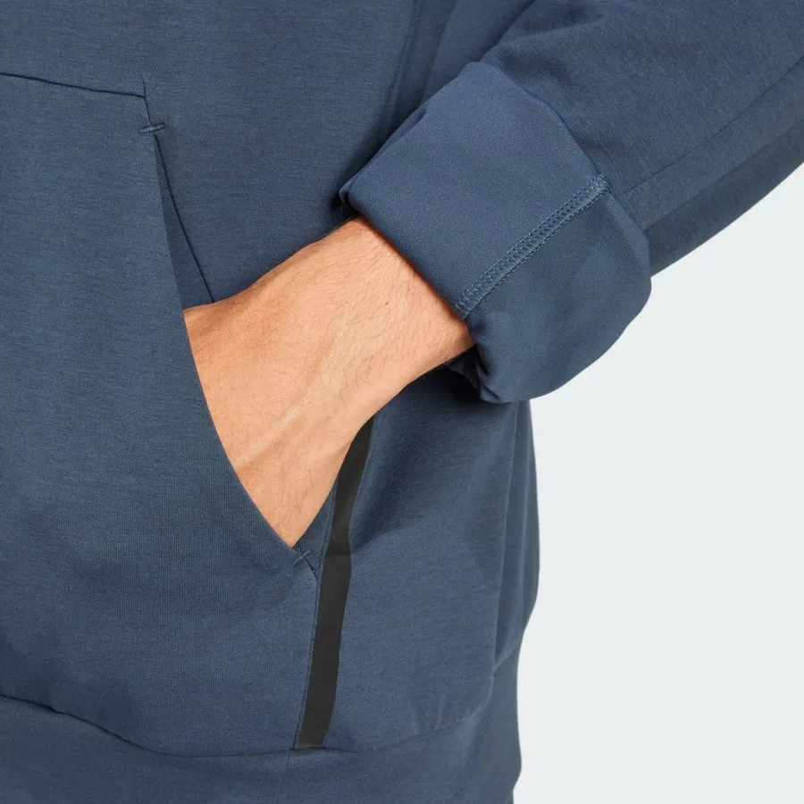 Худи с капюшоном с принтом adidas Performance JI8142 Designed For Training Hoodie, Синий — фото 4
