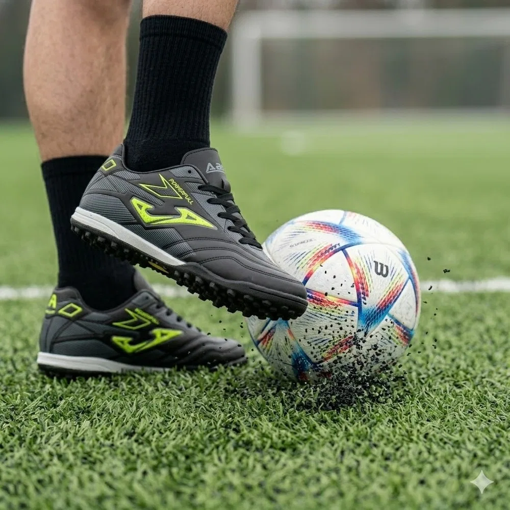 Детские кроссовки для зала с искусственной кожи Laliga Kindep, Black — фото 4