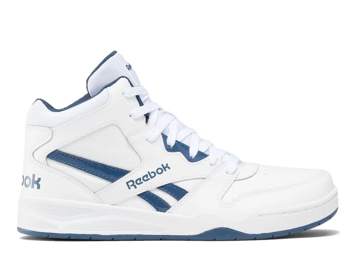 Детские кроссовки для мальчиков с высоким берцем Bb4500 Court Reebok, Ftwwht Ftwwht Batblu — фото 2