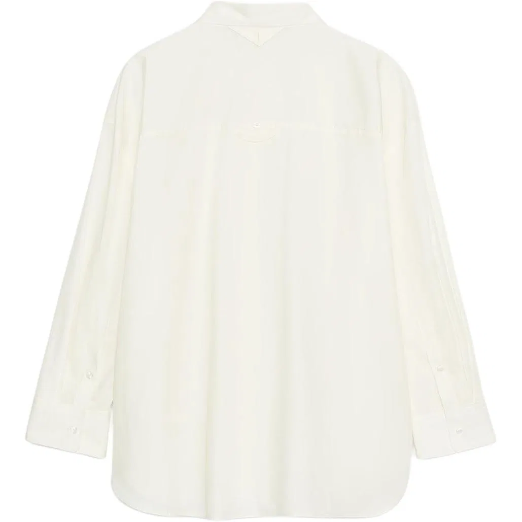 Женская рубашка с лацканами Raw White ZARA, Белый — фото 3
