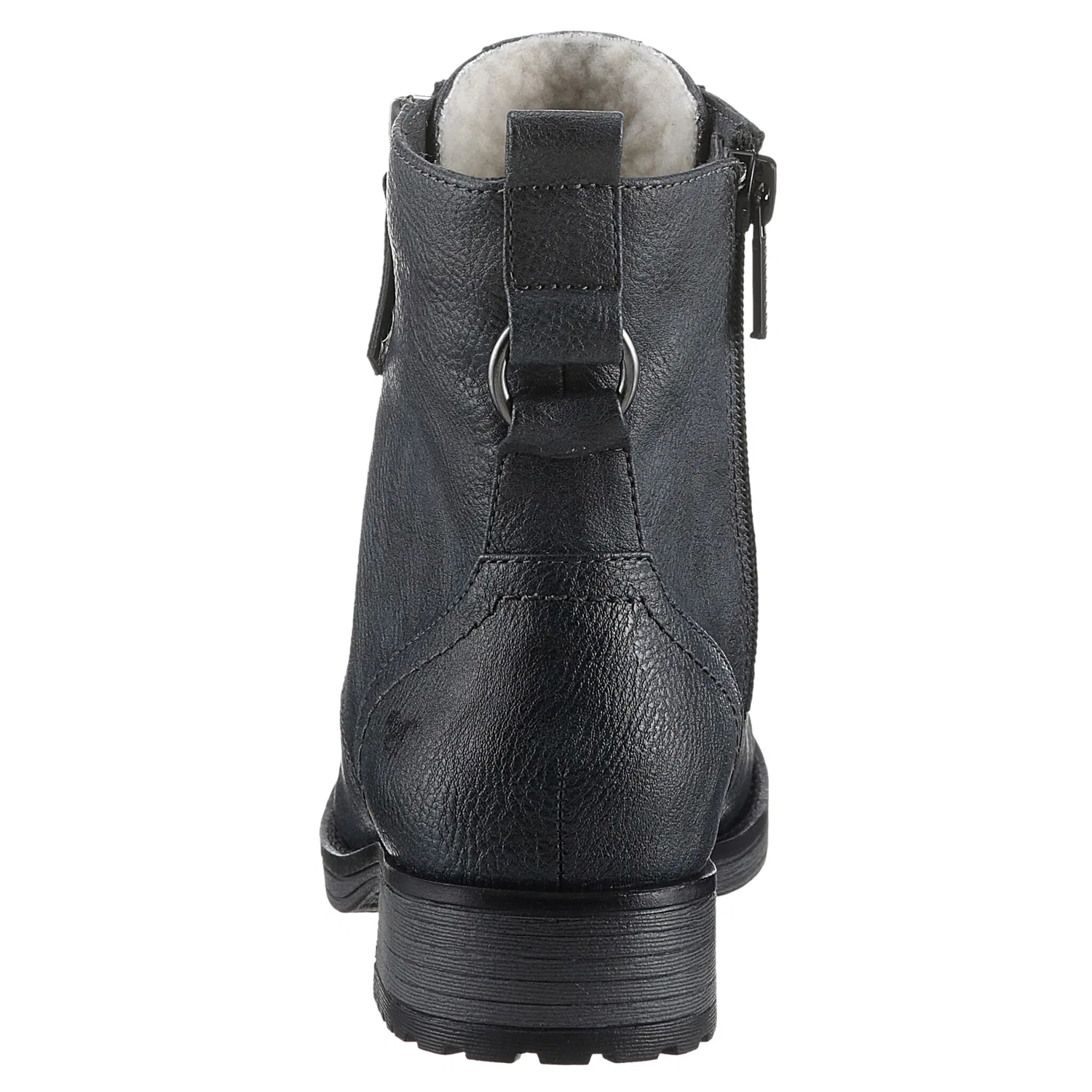 Детские зимние ботинки на шнуровке и молнии Mustang Shoes, Navy Used — фото 2